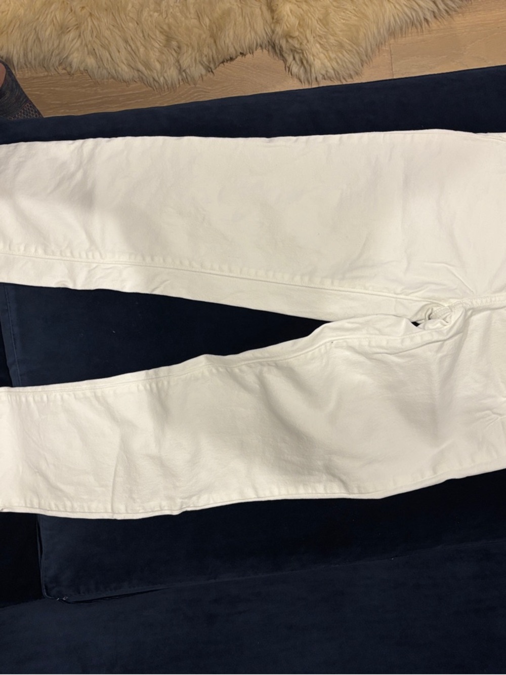 Levi's White High-Rise Straight Jeans - Picture 6 of 9